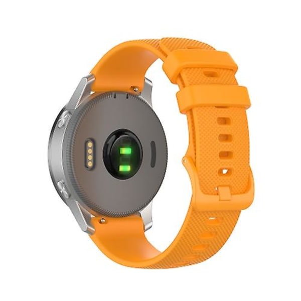 Til Garmin Active Small Plaid Silicone Watch Band Orange