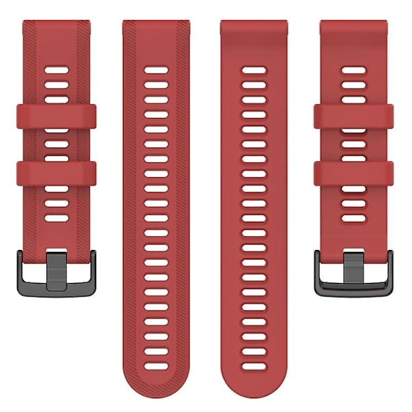 För Garmin Forerunner 955 22mm Silicone Twill Watch Band Red