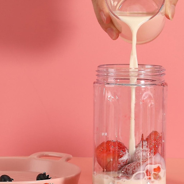 Bærbar Blender Mini Blender Til Juice, 500ml Personlig Blender Genopladelig Hvid