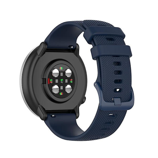 Til Polar Ignite 20 mm lille plaid tekstur silikone armbåndsurrem Navy Blue