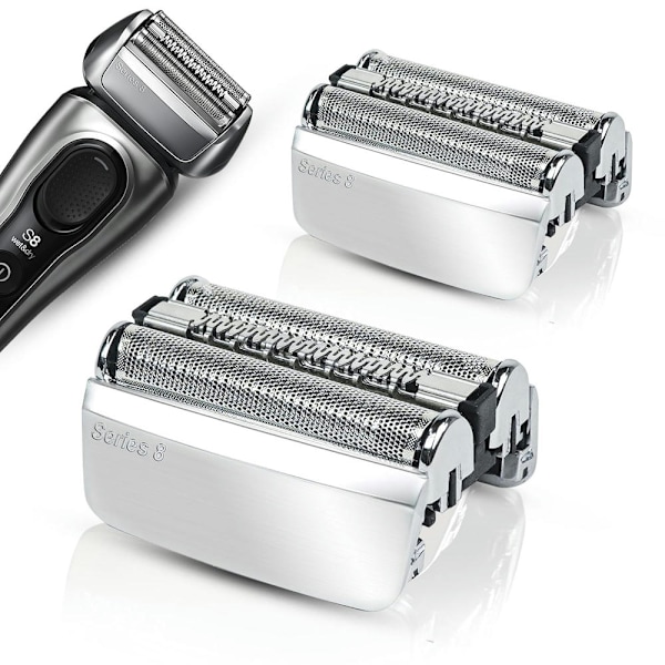 2-pakning 83M - Hovedbarbermaskin for Braun Series 8 Reservedeler 8370cc 8350s 8320s 8325s 8340s - Barbermaskin Reservedeler Barberblader Folie 2 Pack 83M