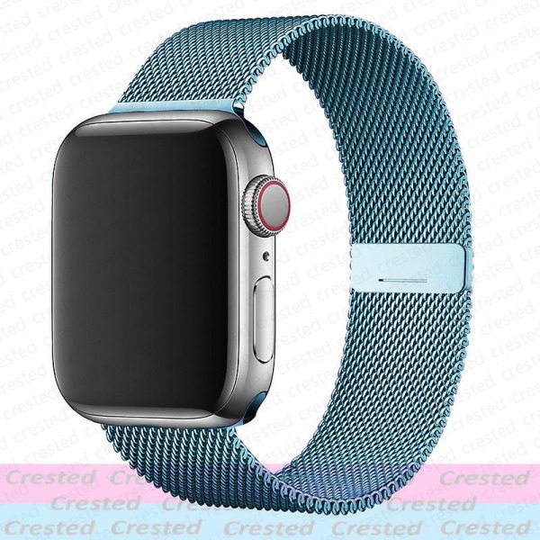 Milanese silmukkahihna Apple Watch Ultra Band 44mm 40mm 45mm 41mm 49mm 42mm 38mm 44mm Correa rannekoru Iwatch Series 3 6 Se 7 8 Porcelain blue 42mm 44mm 45mm 49mm