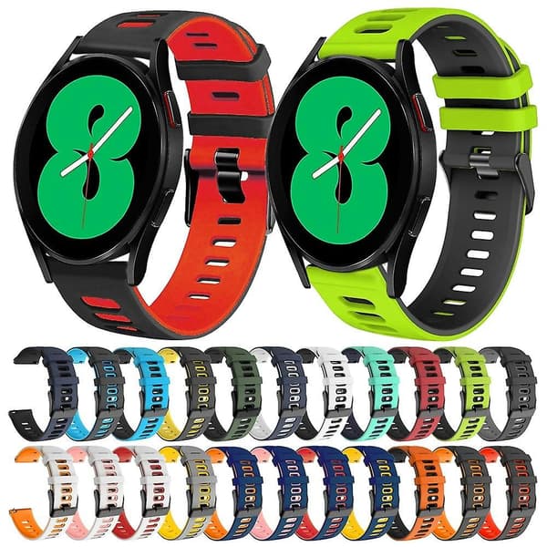 Silikoneur til Samsung Galaxy Watch 4 44mm Green Black
