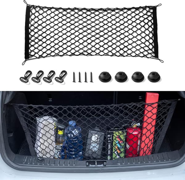 2 Pakker Heavy Duty Cargo Nett Strekkbar. Justerbar Elastisk Bagasjerom