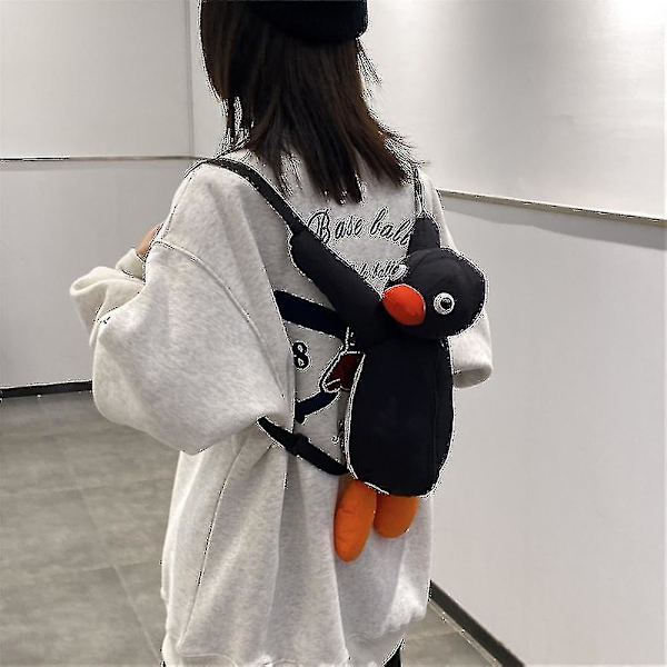 Pingvin Plysch Ryggsäck Cartoon Söta Pingued Plysch Leksak Mjukt Stoppat Djur Axelväska För Barn Flickor Jul Födelsedagspresenter