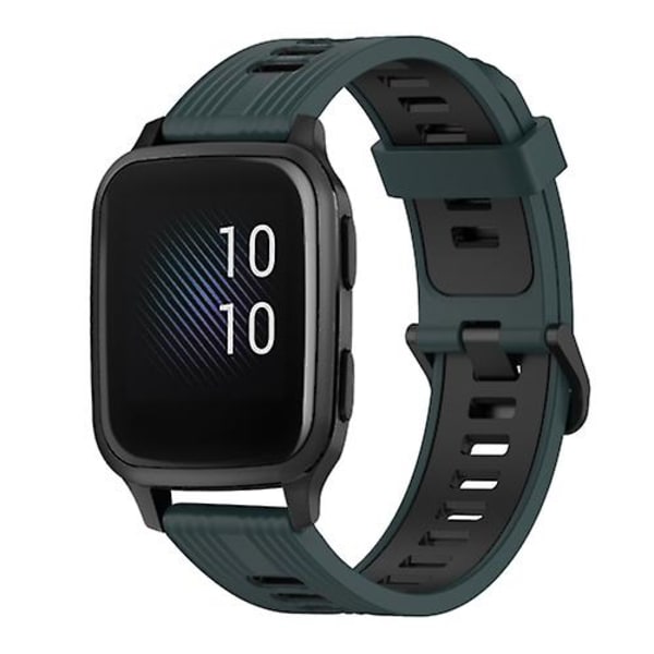 Garmin Venu Sq 20 mm pystykuvioiselle kaksiväriselle watch Olive Green - Black