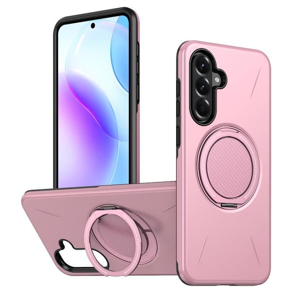 Etui til Samsung Galaxy A17 støtsikkert med magnetisk roterbart stativ (rosa)