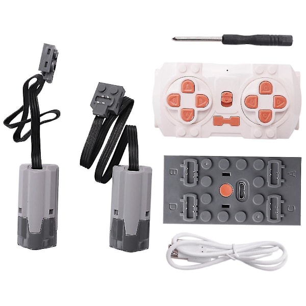 1 sett Power Function Motor App Fjernkontroll Programmering 2 Medium Moter Sett Diy Byggekloss For