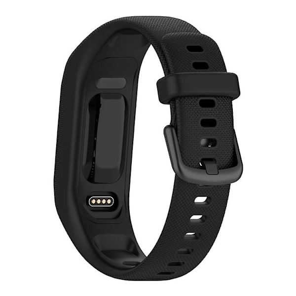 För Garmin Smart 5 Solid Colour Silicone Watch Band Black