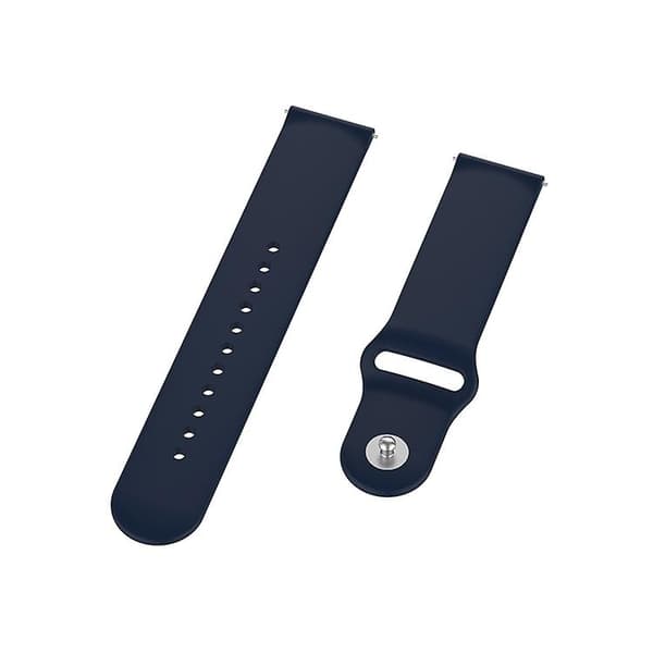 För Garmin Vivomove 3s / 4s 18 mm omvänt spänne silikon watch Navy Blue