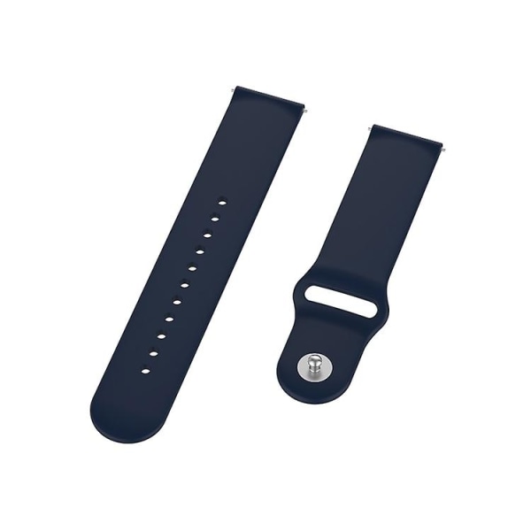 Til Garmin Vivomove 3s / 4s 18 mm omvendt spænde silikone urbånd Navy Blue