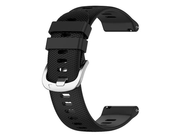 Rem til Garmin Forerunner255 22Mm Sort Krydstekstur Silikone Urrem