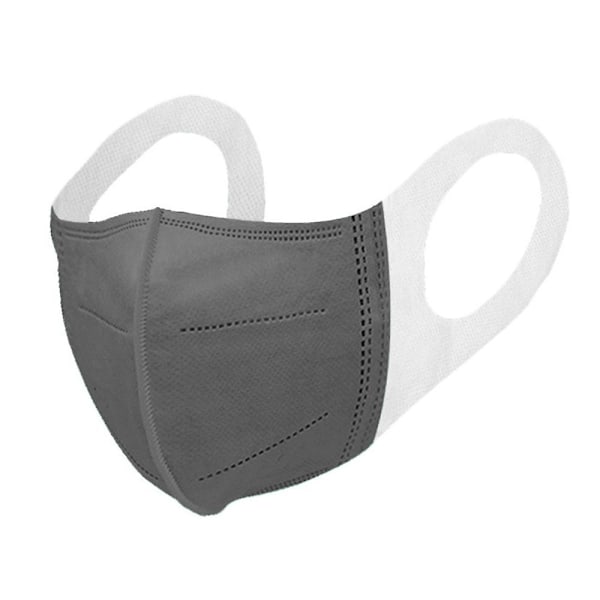 100 st engångsmunskydd 3D 3-lagers non-woven masker med mjuk elastisk öronögla mask Grey