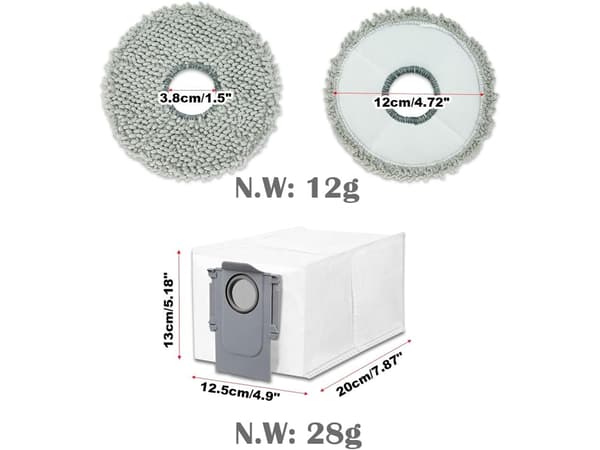 Roborock P10 / Q Revo Dammsugartillbehör 17-pack