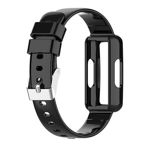 För Fitbit Inspire 2 Transparent Silikon Integrated Watch Band Black