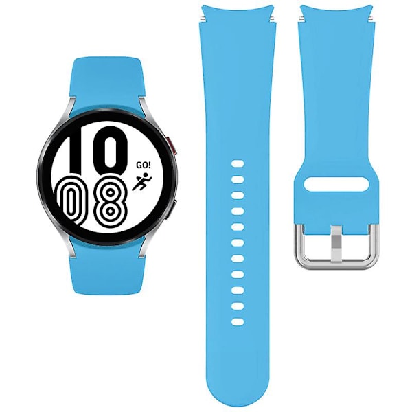 Silikonrem for Samsung Galaxy Watch 5/4 44mm 40mm Galaxy4 Classic 46mm 42mm Sportklokkereim Armbånd Galaxy Watch 5 Pro 45mm light blue watch 5 4 44mm 40mm