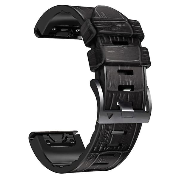 Garmin Fenix ​​7/6/5 Crocodile Texture watch Black