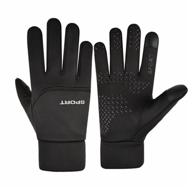 Vindafvisende Ski Cykling Luffer Touchscreen Termiske Handsker Fuld Finger Handsker Gray M