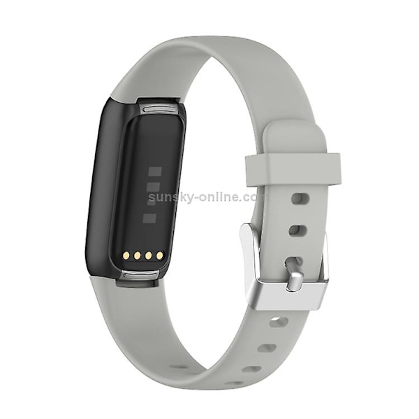 Til Fitbit Luxe silikone urrem Rock Grey