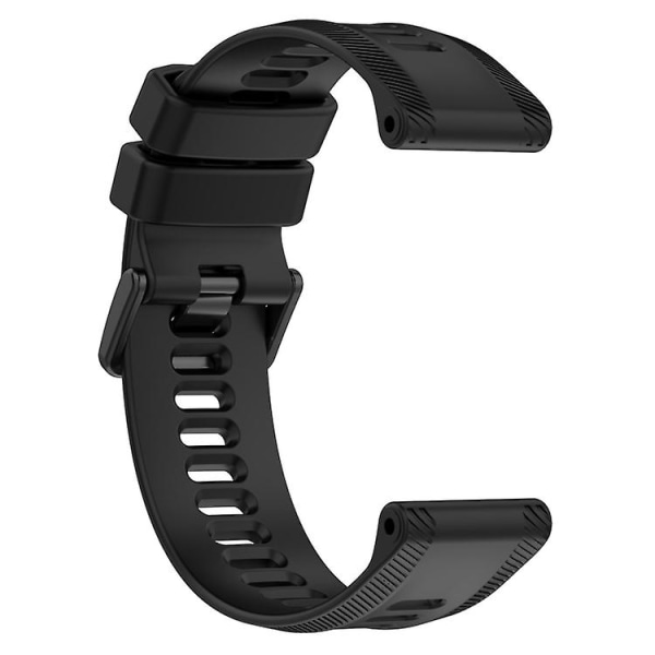 För Garmin Forerunner 955 22mm Silicone Twill Watch Band Black
