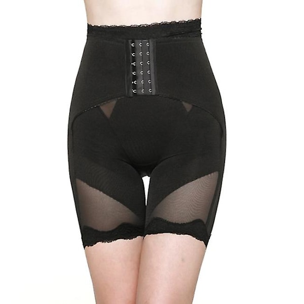 Hofteløftende, åndbar, formende, tynd shapewear mavebukser korset Black L