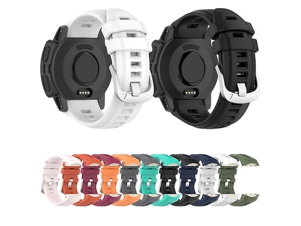 Rem för Garmin Instinct 2S 20Mm Silikon Solid Color Svart Klockarmband