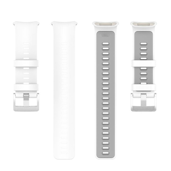 Til Polar Vantage V2 tofarvet silikoneurrem White Grey