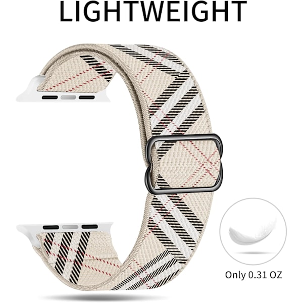 Elastisk Solo Loop-reim kompatibel med Apple Watch-reimer 26 42mm/44mm/45mm