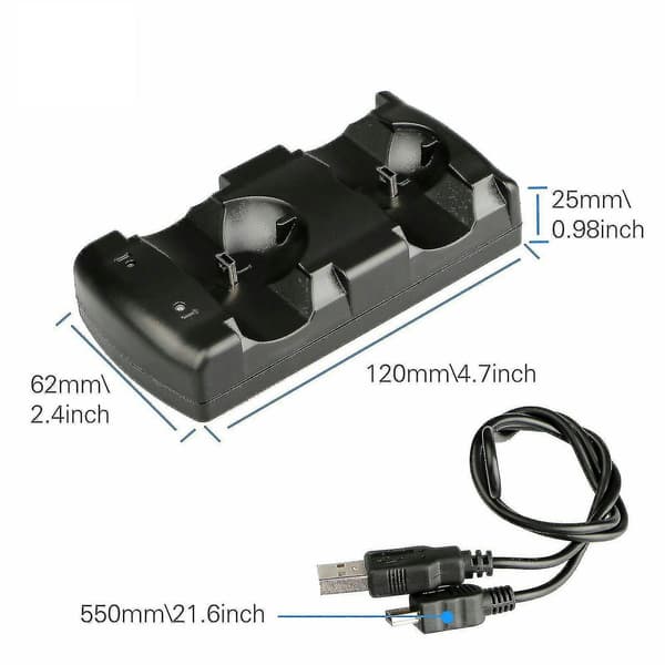 1 stk Ps3movebrs3 håndtakslader Ps3 håndtak dobbel lading Ps3 lader Ps3move lader Botao