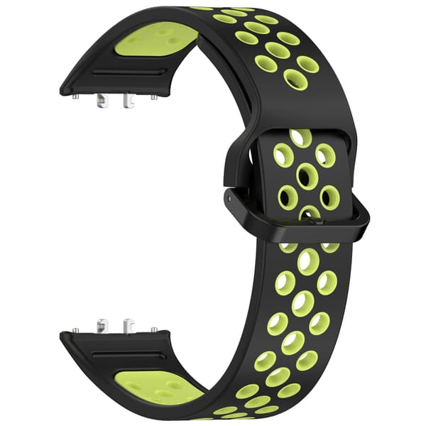 Stropp for Samsung Galaxy Fit 3 R390 Tofarget silikonstropp (Sort grønn)