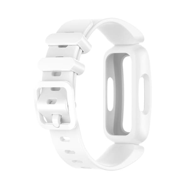 För Fitbit Ace 3 Silicone Integrated Watch Band White
