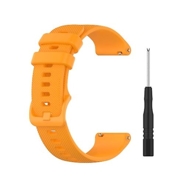 Til Garmin Forerunner 745 Small Grid Quick Release Urrem med skruetrækker Amber Yellow