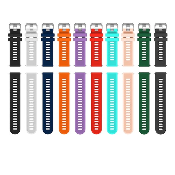 För Garmin Vivomove Luxe 20 mm silikontwill watch Black