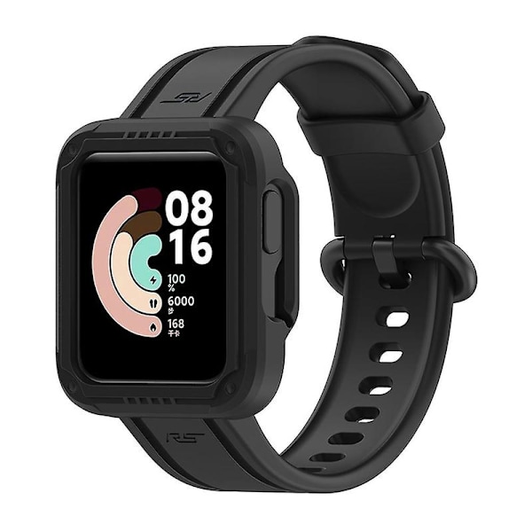 Til Xiaomi Redmi Watchmi Watch 2/Mi Watch Lite/Mi Watch Lite 2 Watch Strap Håndled med Watch Cas Black