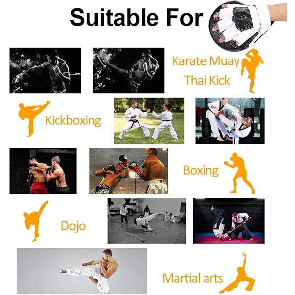 Kickboksning Punch Focus Mitt, Boksepude Focus Mitt Pad Måltræning Håndpude udskiftning til Karate, MMA