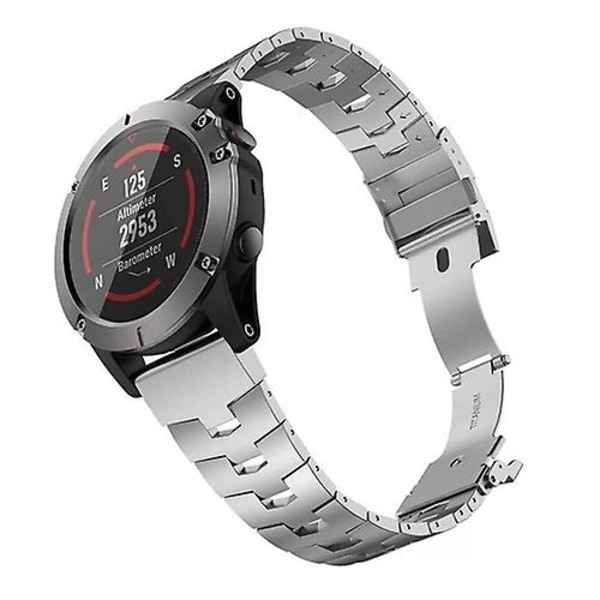 For Garmin Fenix ​​6 22mm Titanium Alloy Quick Release Watch Band Silver