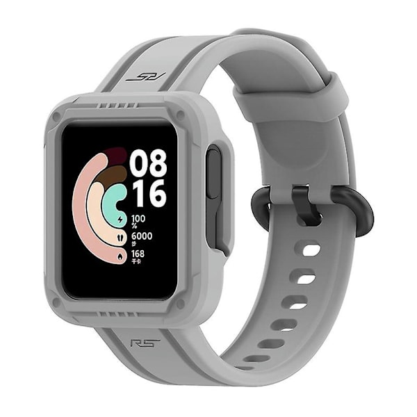 Til Xiaomi Redmi Watch/redmi Watch 2/mi Watch Lite/mi Watch Lite 2 Smart Watch Rem, Blød Silikone Rem Med Urkasse Grey