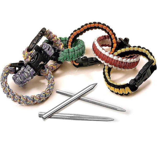 7 st Armband Stickverktyg Paracord Tool Jig Diy Träfläta