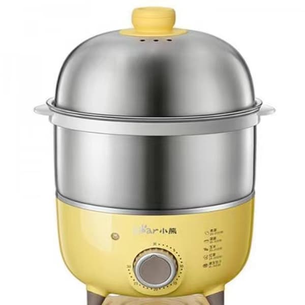 220v 360w gul eggkokermaskin i rustfritt stål multifunksjon med automatisk avslåing for
