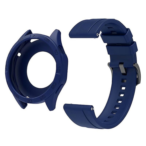 Silikonarmband för Huawei Watch GT 4 46mm, med klockfodral Navy Blue