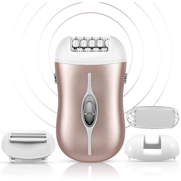 Epilator til kvinder - 2 i 1 hårfjerning Epilator elektrisk damebarbermaskine til bikini, ben, arm, underarm, hage, genopladelig bikinitrimmer kropshårrem