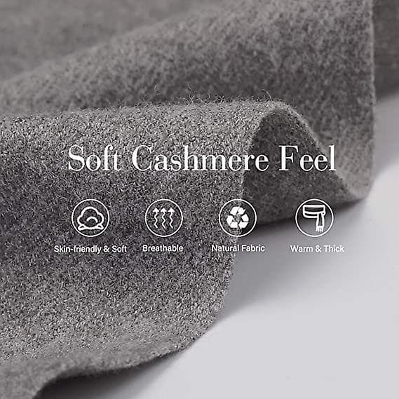 Dame vintertørklæde Cashmere Feel Pashmina Sjal Wraps Bløde varme tæpper tørklæder grey