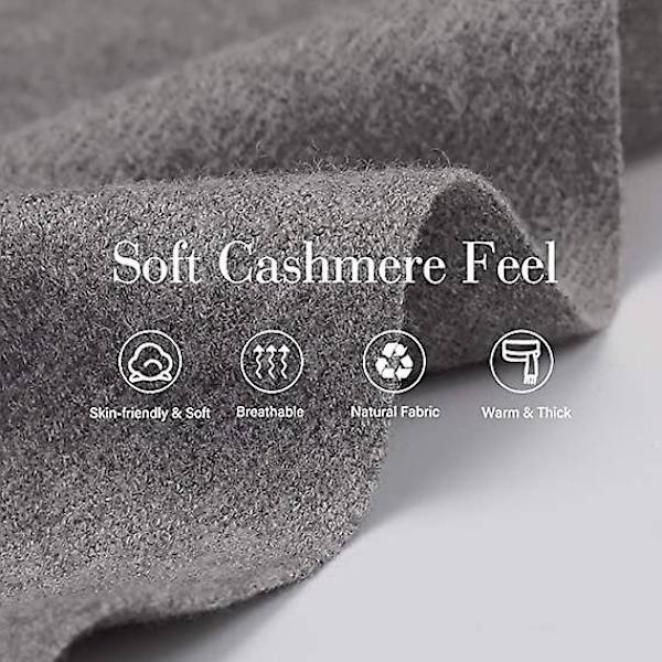 Vinterscarf för kvinnor, Cashmere Feel Pashmina Sjal Wraps Mjuk Varm filt Halsdukar grey