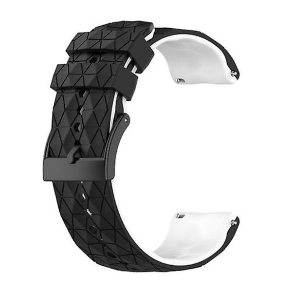 Suunto 9 24mm sekaväriseen silikonikellon watch Black-White