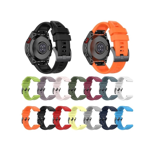 Rem for Garmin Fenix 3 26 mm Silikon Sport Renfarget Klokkestropp Rød