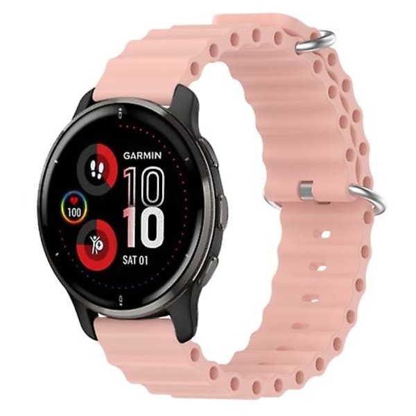 Garmin Venu 2 Plus 20mm Ocean Style silikoni yksivärinen watch Pink