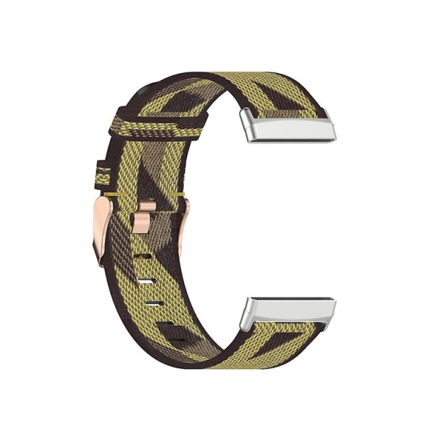 Til Fitbit Sense Nylon Weave Canvas Watch Band Yellow