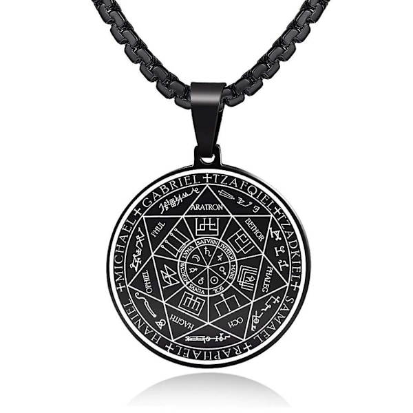 Enkeliriipus 7 Enkeliriipus Salomon Riipus Sinetti Nelikulmainen Miesten Enkeli Sigil Kaulakoru Miesten Sev