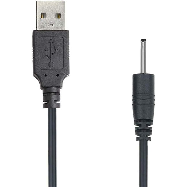 USB till likström 2,0 mm-kabel, hörlurar USB likströmsladdare Two Pack