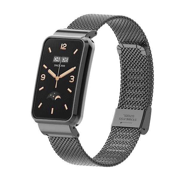 Milanese Strap+ case för Xiaomi Mi Band 7 Pro Rostfritt stål Andningsarmband Ersättningsarmband för Mi Band 7 Pro Belt Black1
